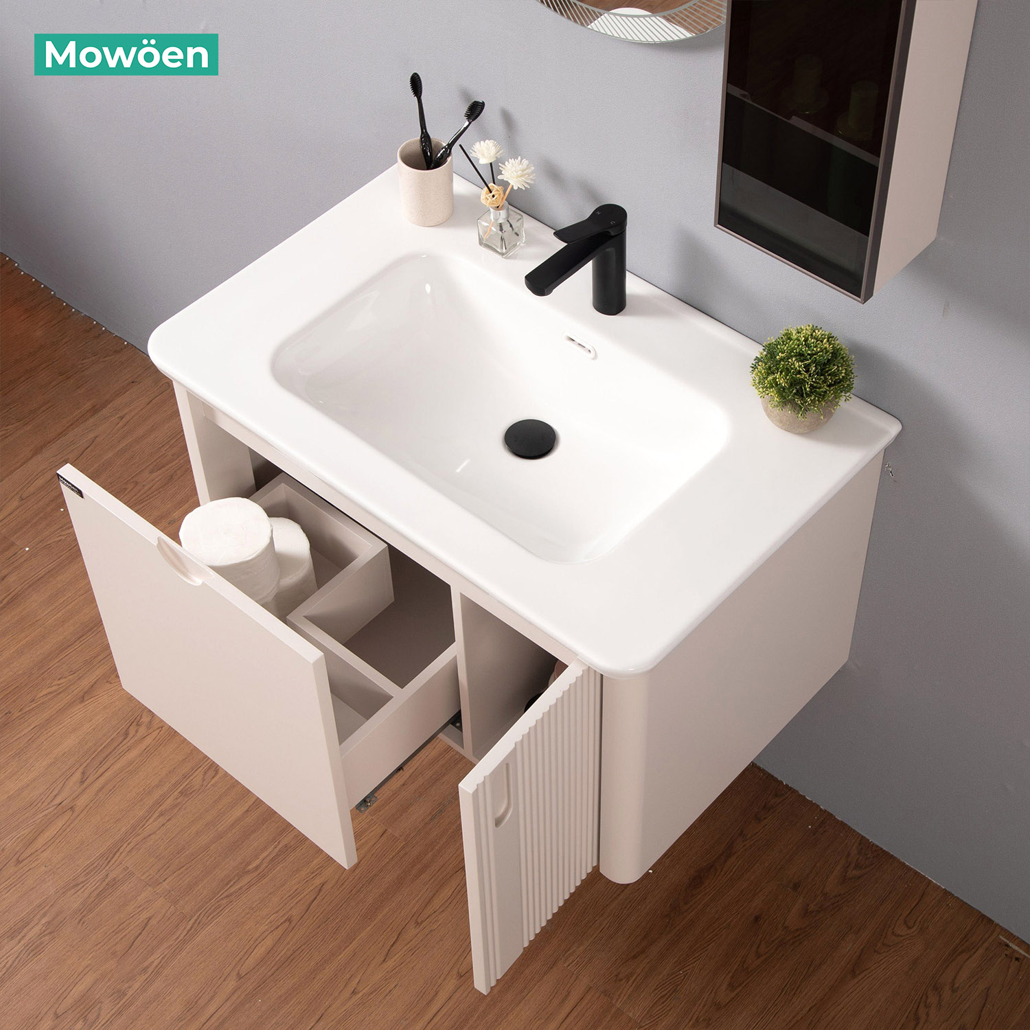 Tủ Lavabo Nhựa PVC Mowoen MW2811-80