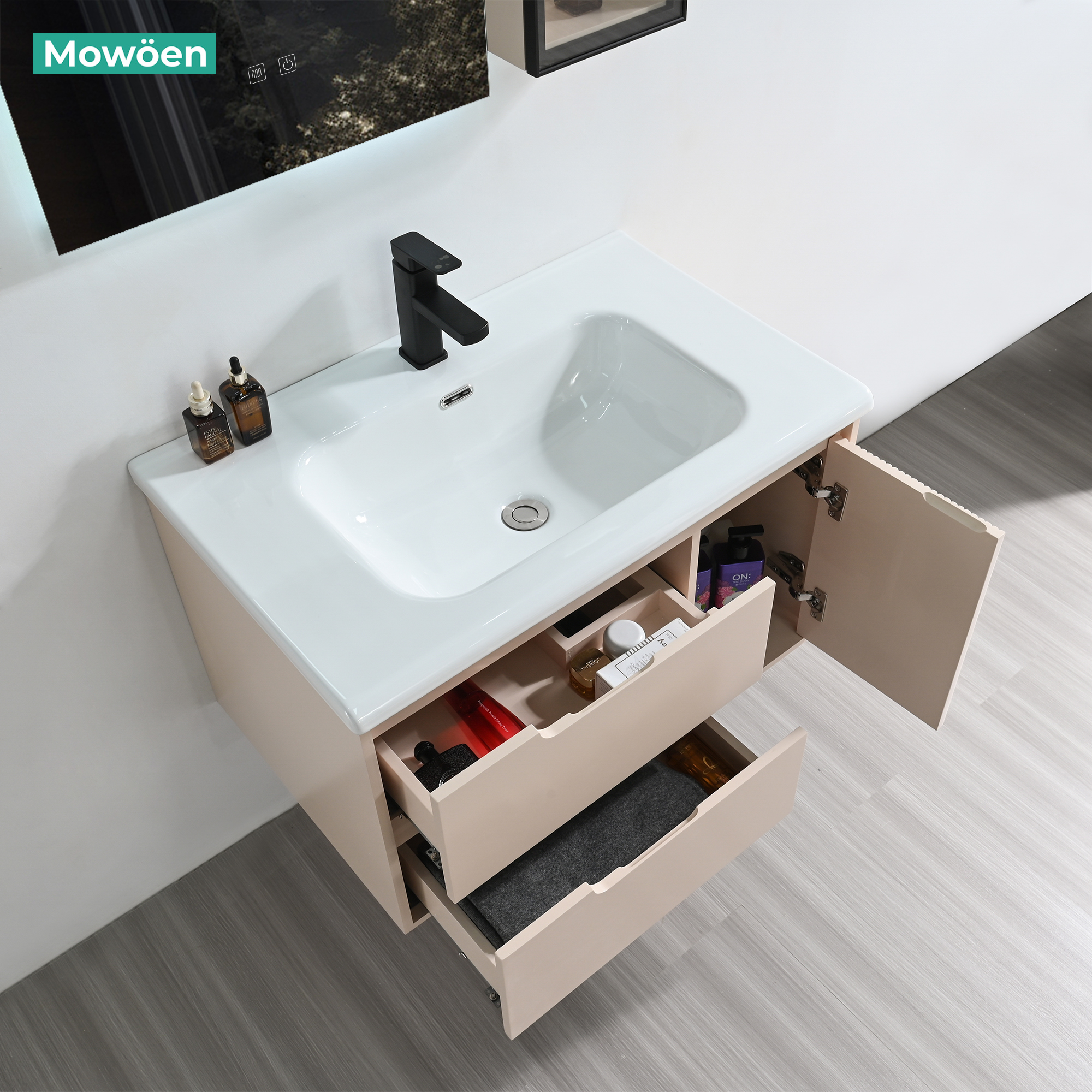Tủ Lavabo Nhựa PVC Mowoen MW2822-80