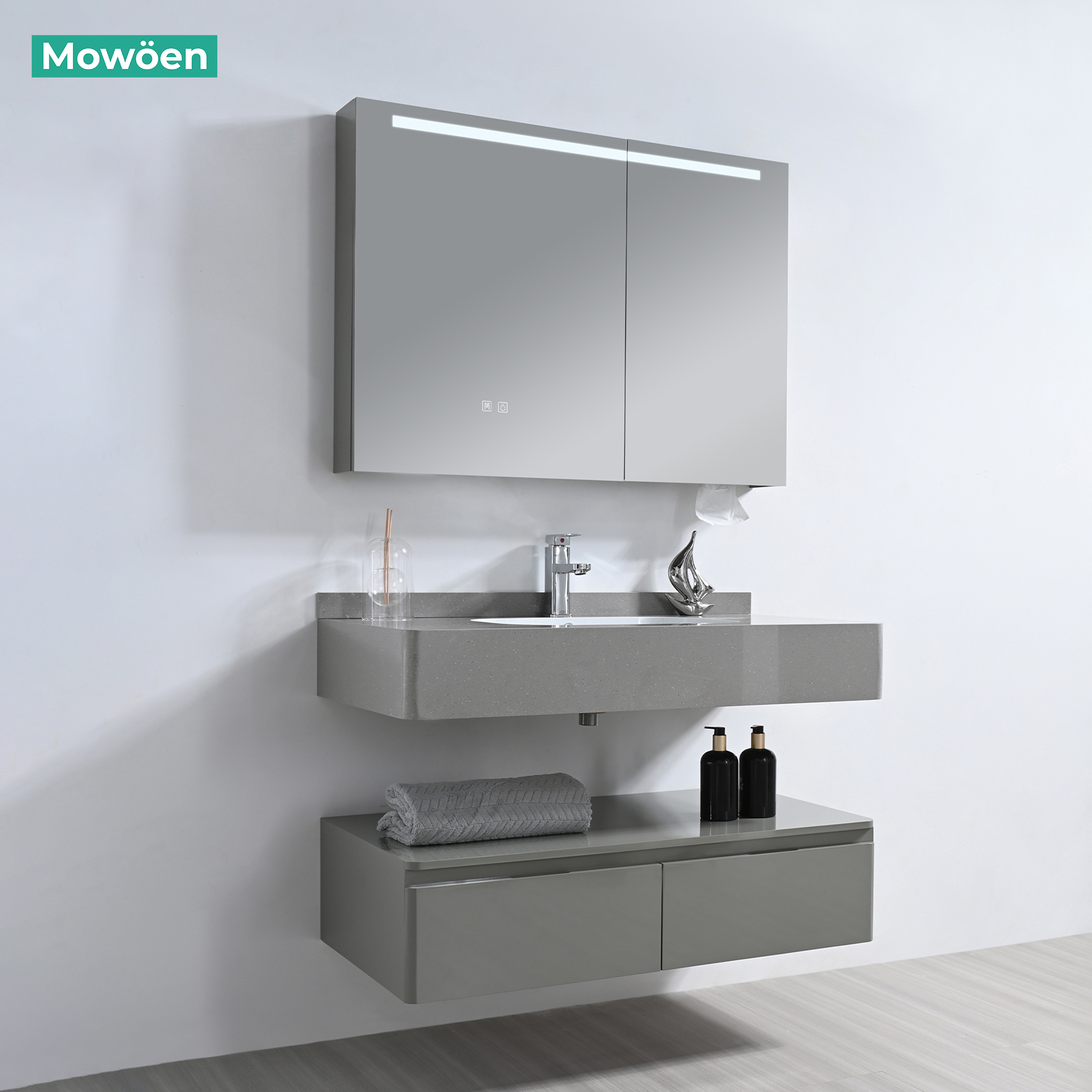 Tủ Lavabo Nhựa PVC Mowoen MW2826-100