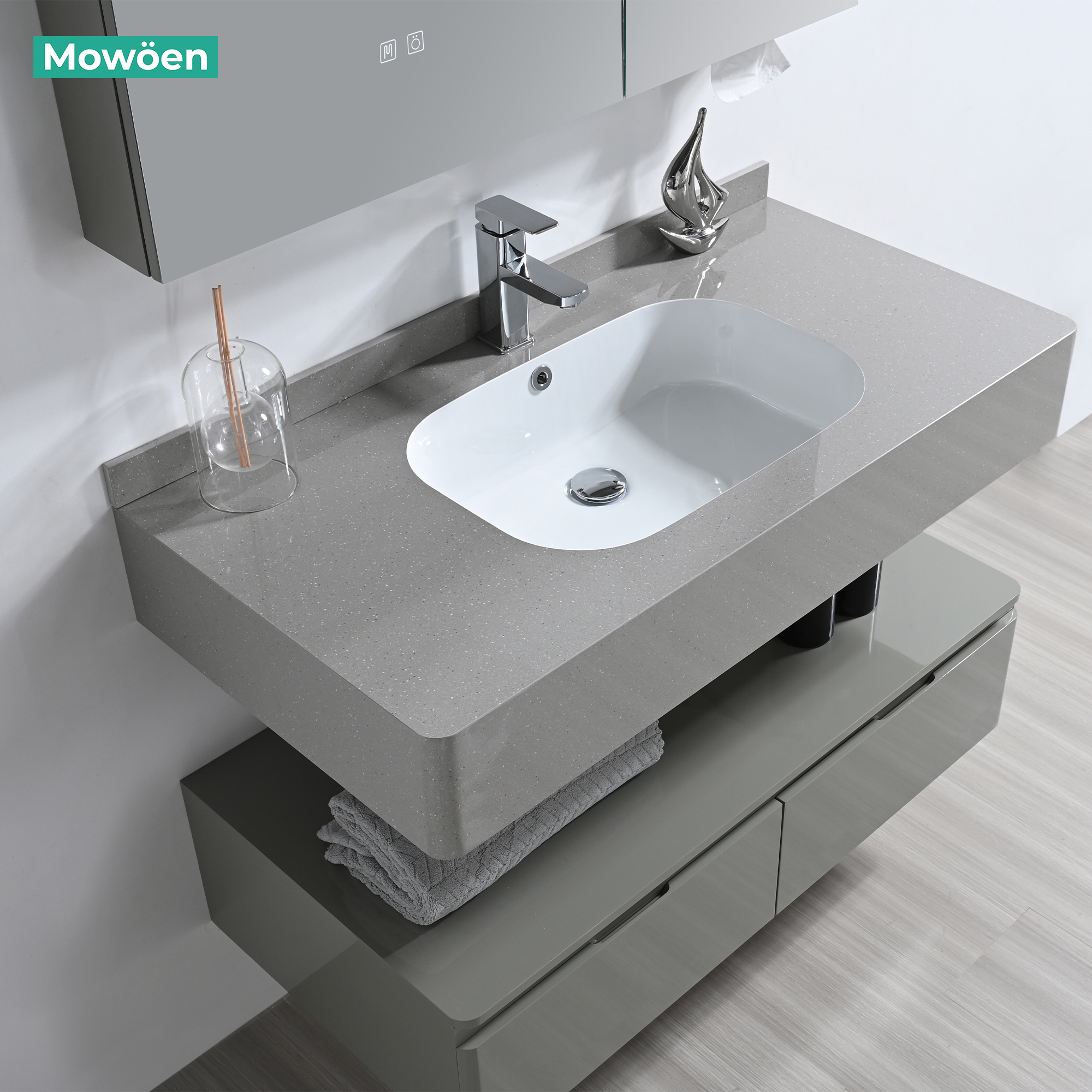 Tủ Lavabo Nhựa PVC Mowoen MW2826-100