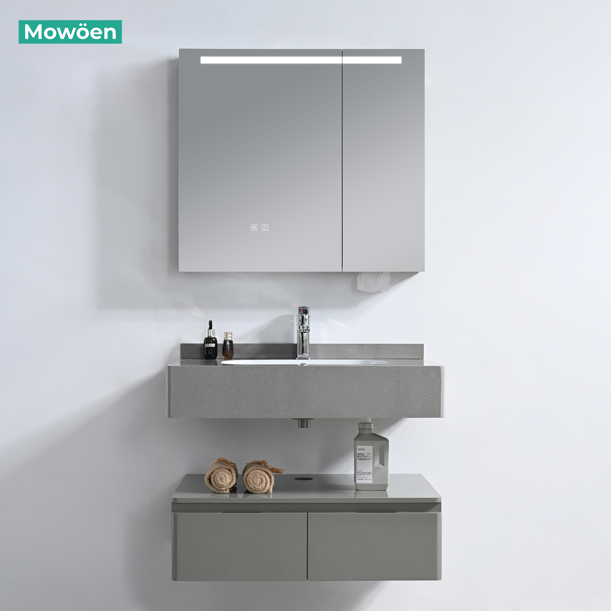 Tủ Lavabo Nhựa PVC Mowoen MW2826-80