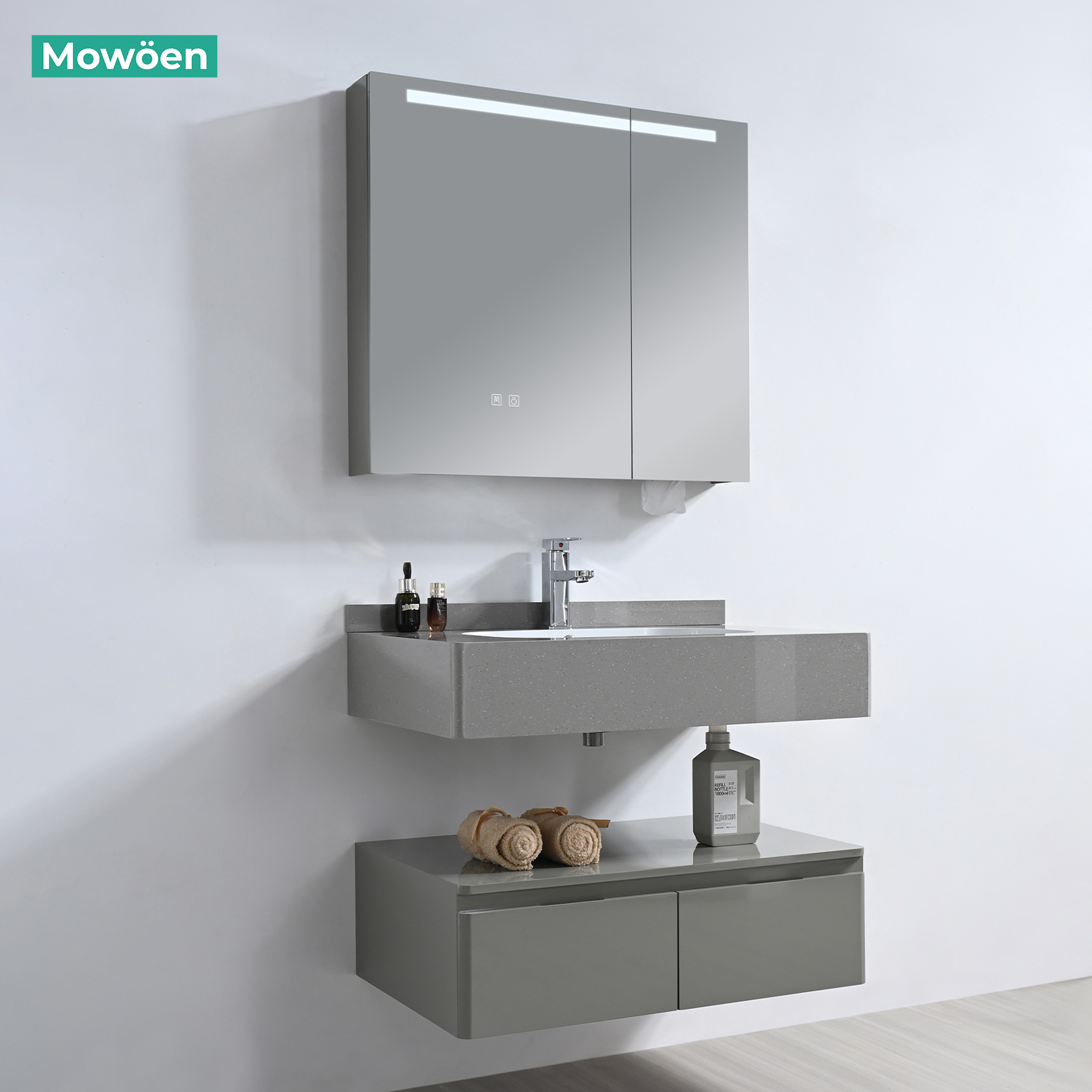 Tủ Lavabo Nhựa PVC Mowoen MW2826-80