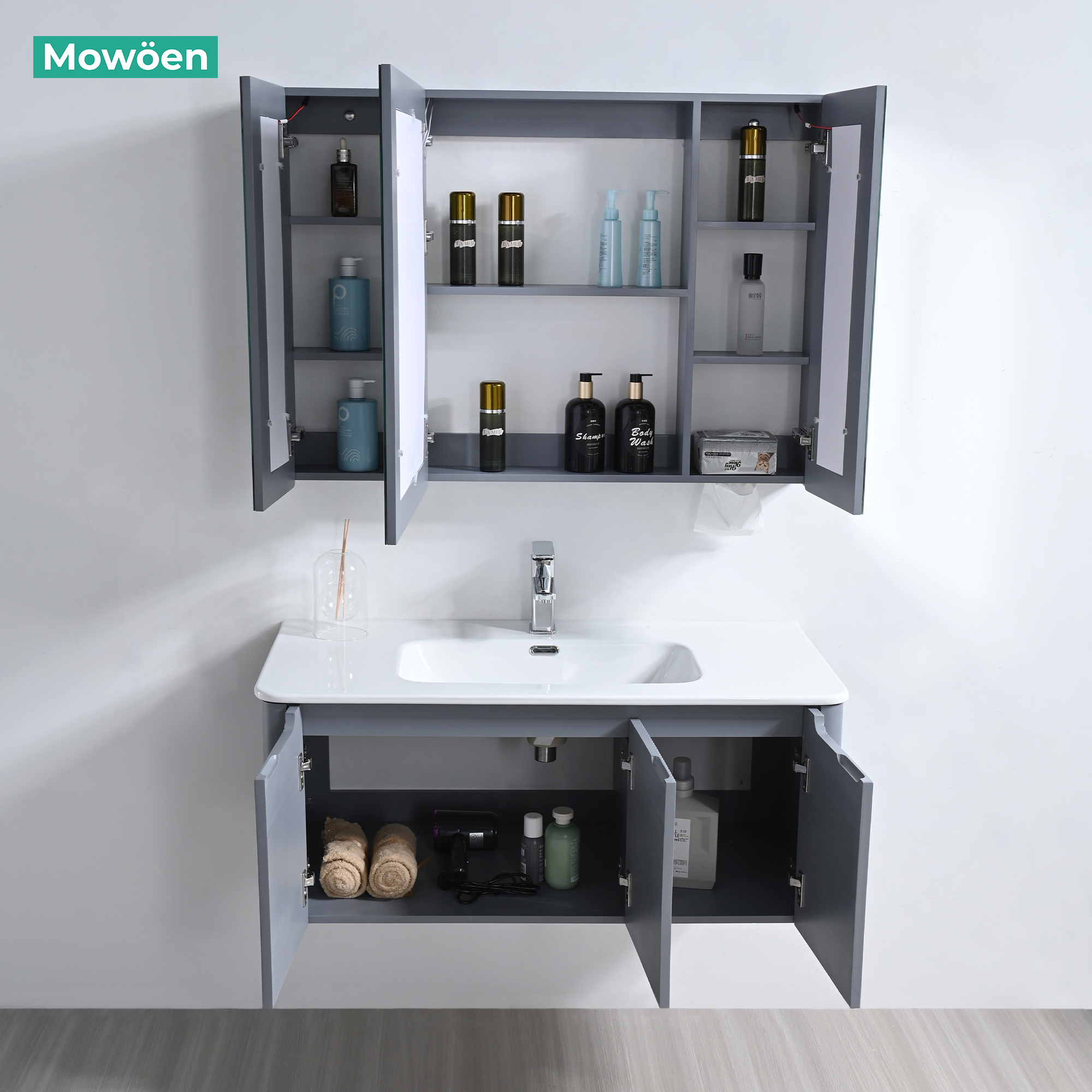 Tủ Lavabo Nhựa PVC Mowoen MW2828-100