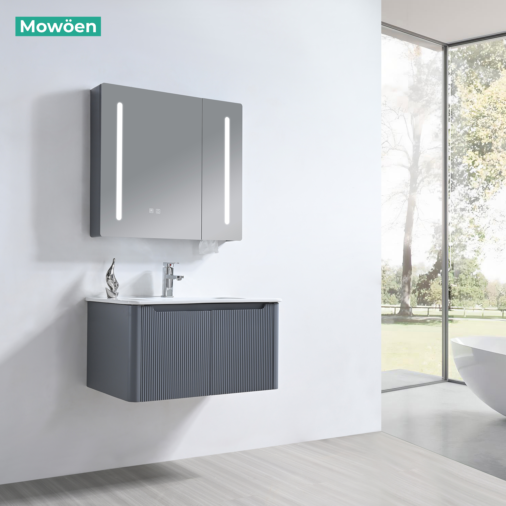 Tủ Lavabo Nhựa PVC Mowoen MW2828-80