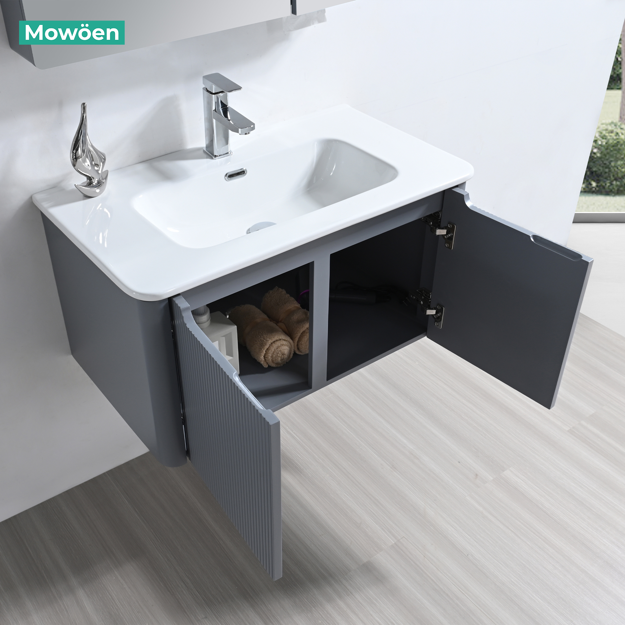 Tủ Lavabo Nhựa PVC Mowoen MW2828-80