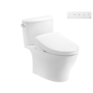 Bồn cầu 2 khối TOTO CS767CRW25 nắp rửa điện tử WASHLET S5 TCF34461GAA giấu dây
