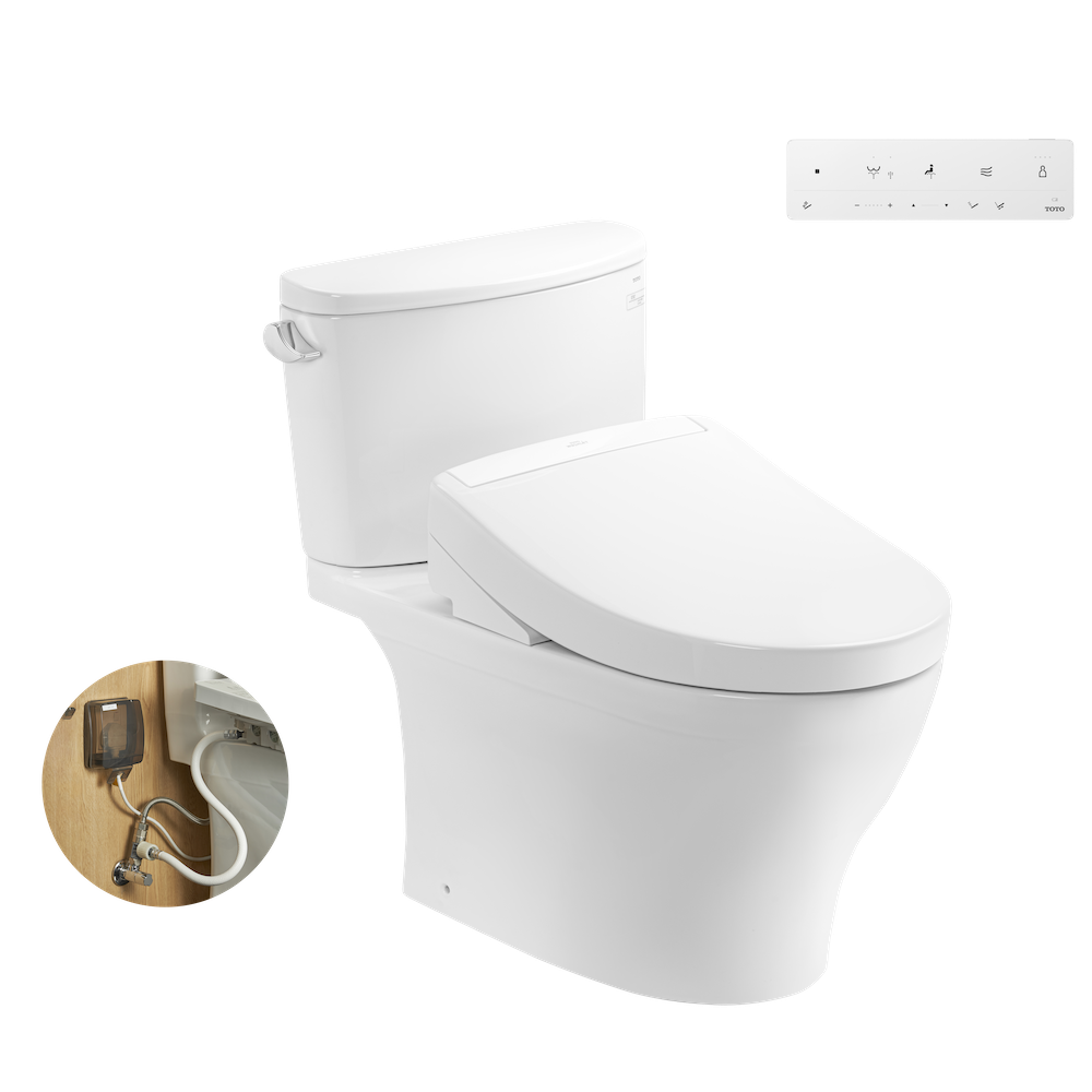 Bồn cầu 2 khối TOTO CS767RW25 nắp rửa điện tử WASHLET S5 TCF34461GAA