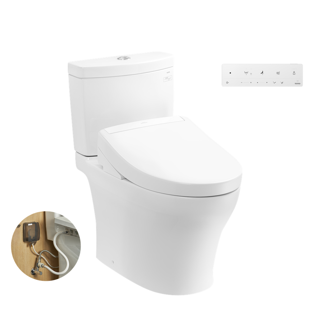 Bồn cầu 2 khối TOTO CS769DRW25 nắp rửa điện tử WASHLET S5 TCF34461GAA