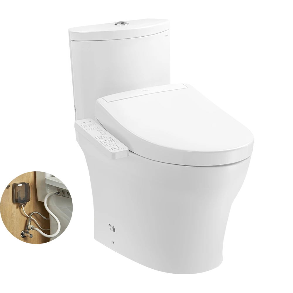 Bồn cầu 2 khối TOTO CS838DW24 nắp rửa điện tử WASHLET S2 TCF33461GAA