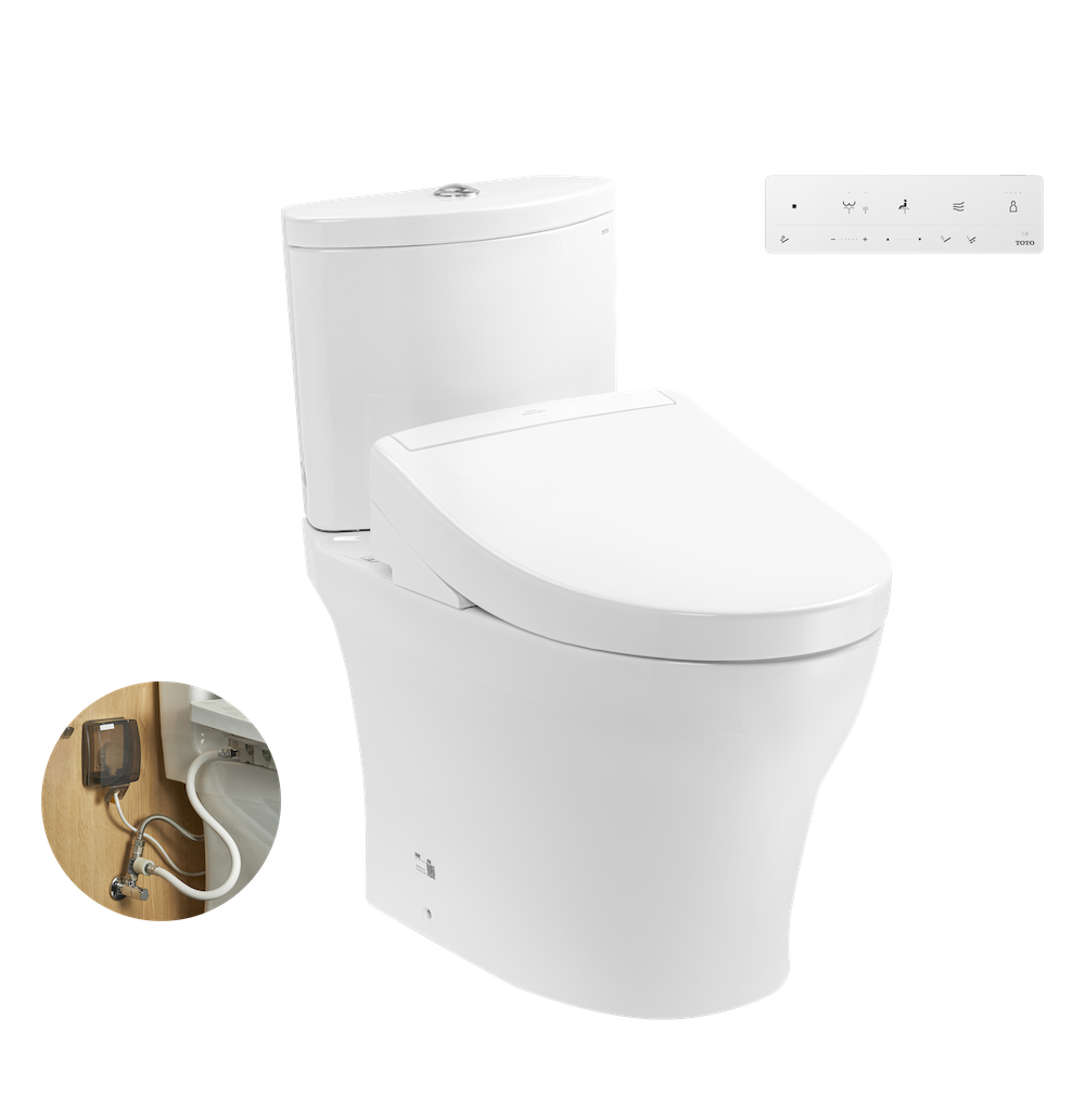 Bồn cầu 2 khối TOTO CS838DW25 nắp rửa điện tử WASHLET S5 TCF34461GAA