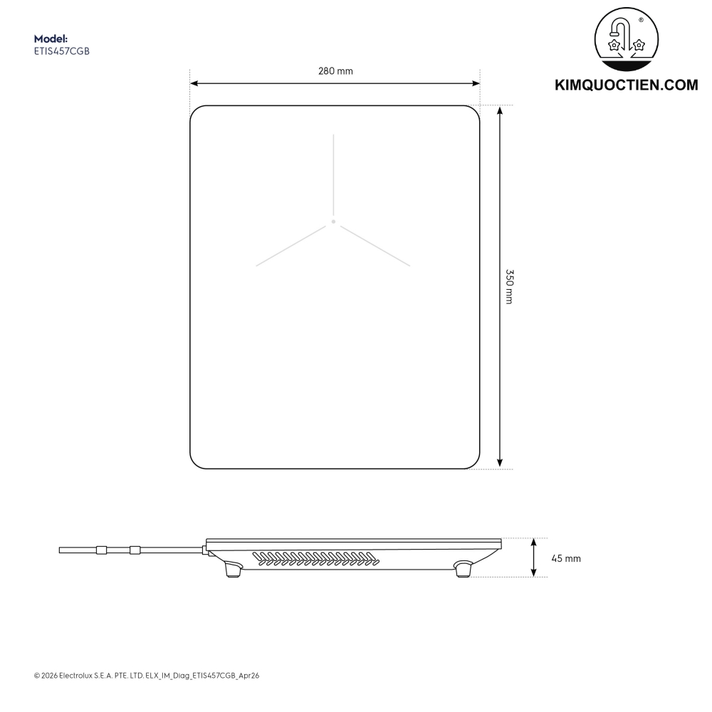Bếp từ đơn Electrolux ETIS457CGB