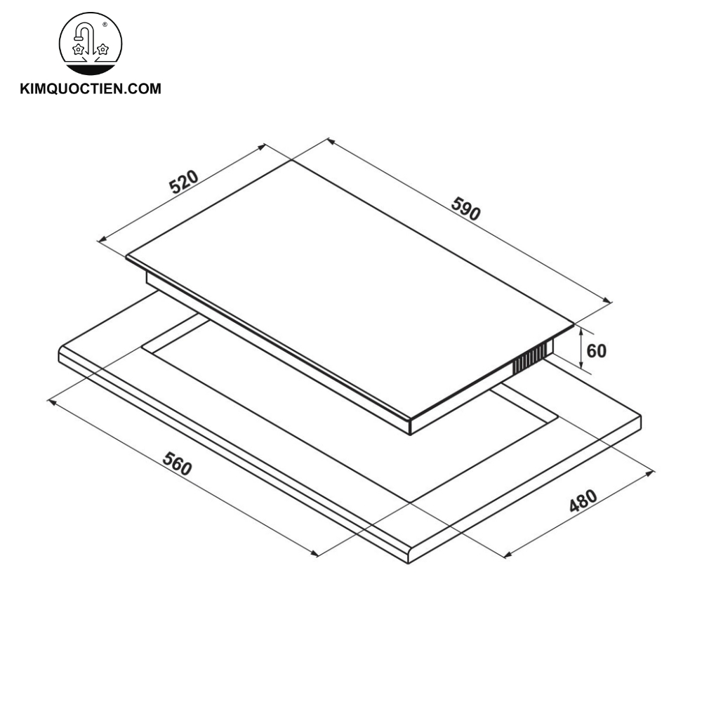 Bếp từ lắp âm 3 vùng nấu Hafele HC-I60371B (536.61.718)