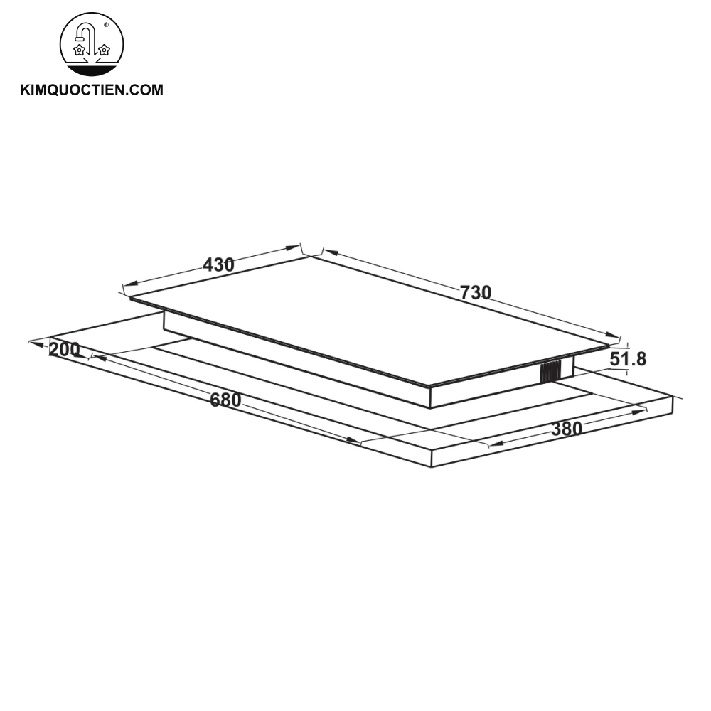 Bếp từ lắp âm 2 vùng nấu Hafele HC-I73246B (536.61.737)