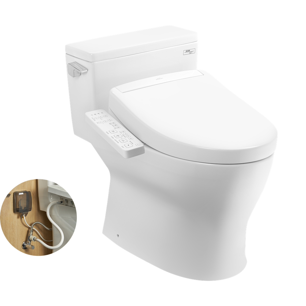 Bồn cầu 1 khối TOTO MS188VKW24 nắp rửa điện tử WASHLET S2 TCF33461GAA
