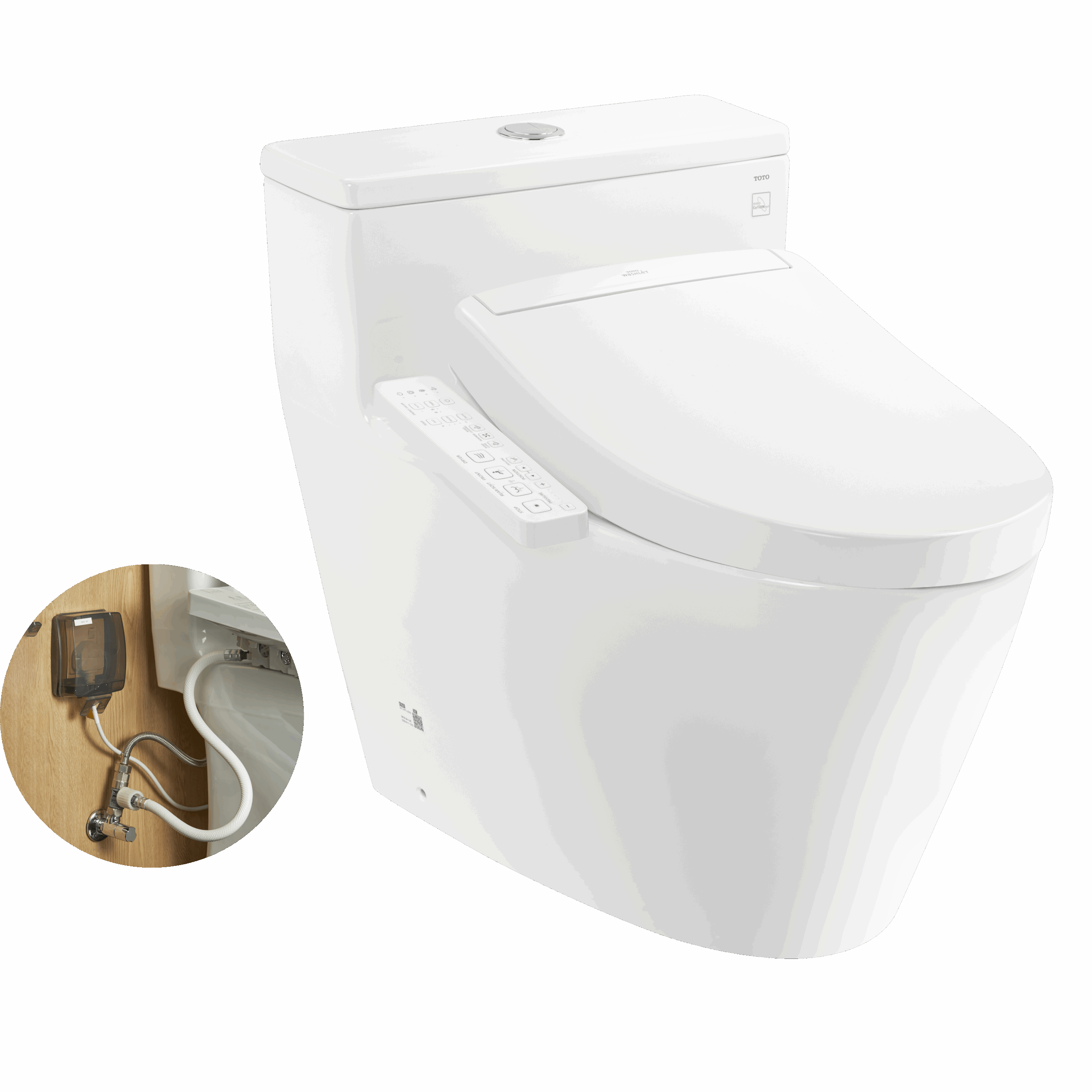 Bồn cầu 1 khối TOTO MS625DW24 nắp rửa điện tử WASHLET S2 TCF33461GAA