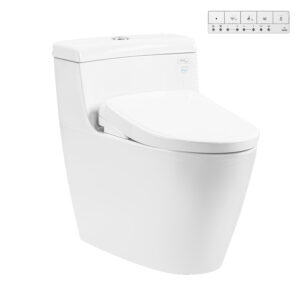 Bồn cầu 1 khối TOTO MS636CDRW23 nắp rửa điện tử WASHLET S7 TCF47360GAA giấu dây