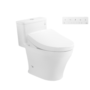 Bồn cầu 1 khối TOTO MS857CDW25 nắp rửa điện tử WASHLET S5 TCF34461GAA giấu dây