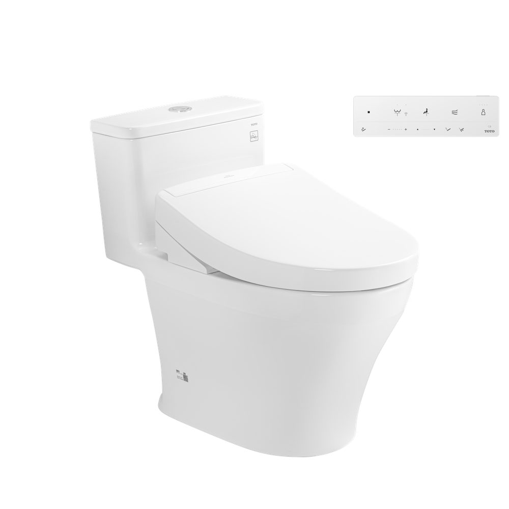 Bồn cầu 1 khối TOTO MS857CDW25 nắp rửa điện tử WASHLET S5 TCF34461GAA giấu dây