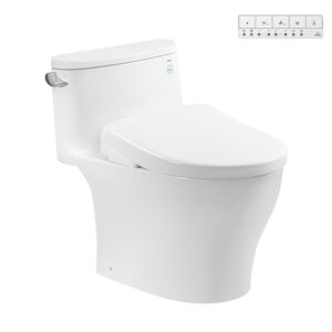 Bồn cầu 1 khối TOTO MS887CRW23 nắp rửa điện tử WASHLET S7 TCF47360GAA giấu dây