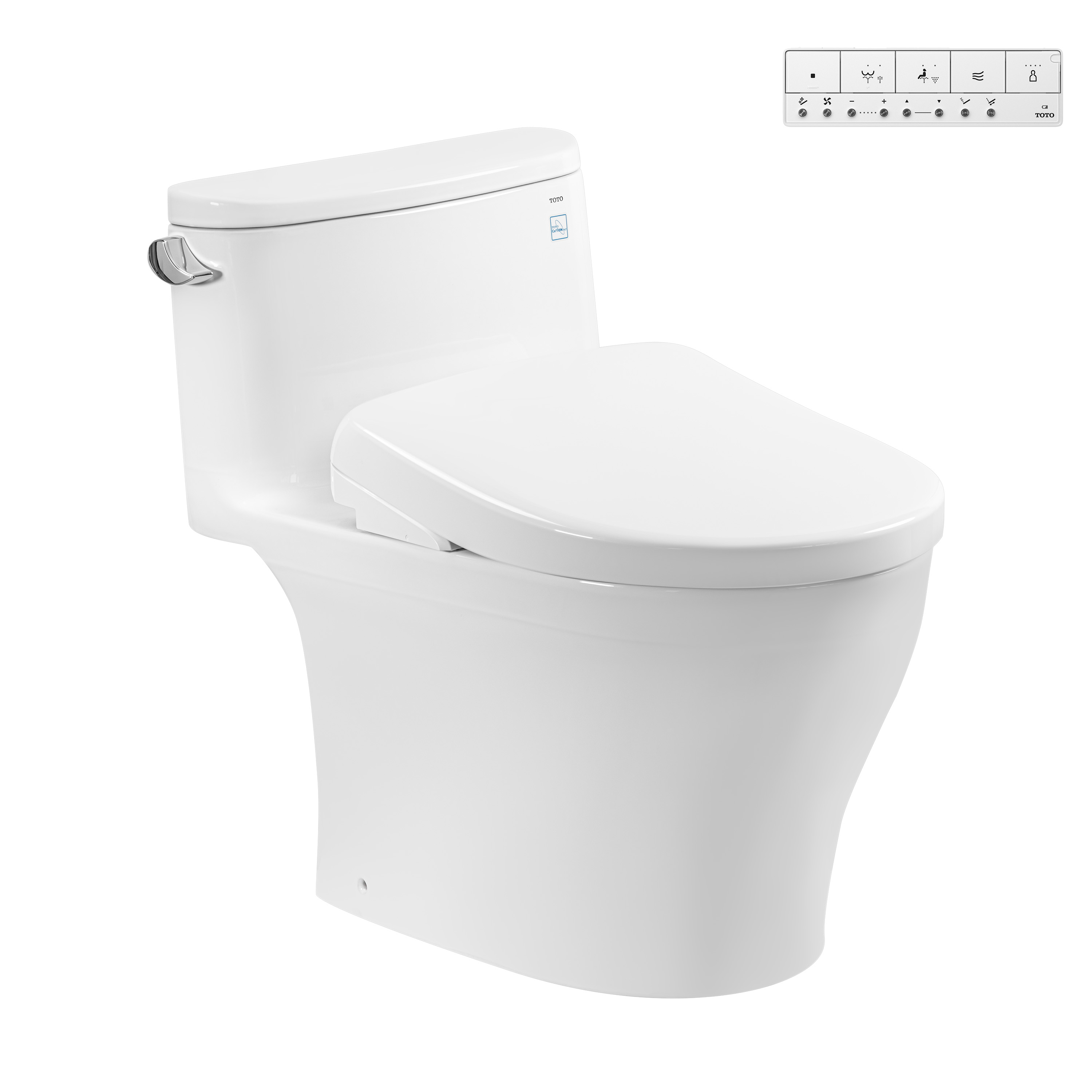 Bồn cầu 1 khối TOTO MS887CRW23 nắp rửa điện tử WASHLET S7 TCF47360GAA giấu dây