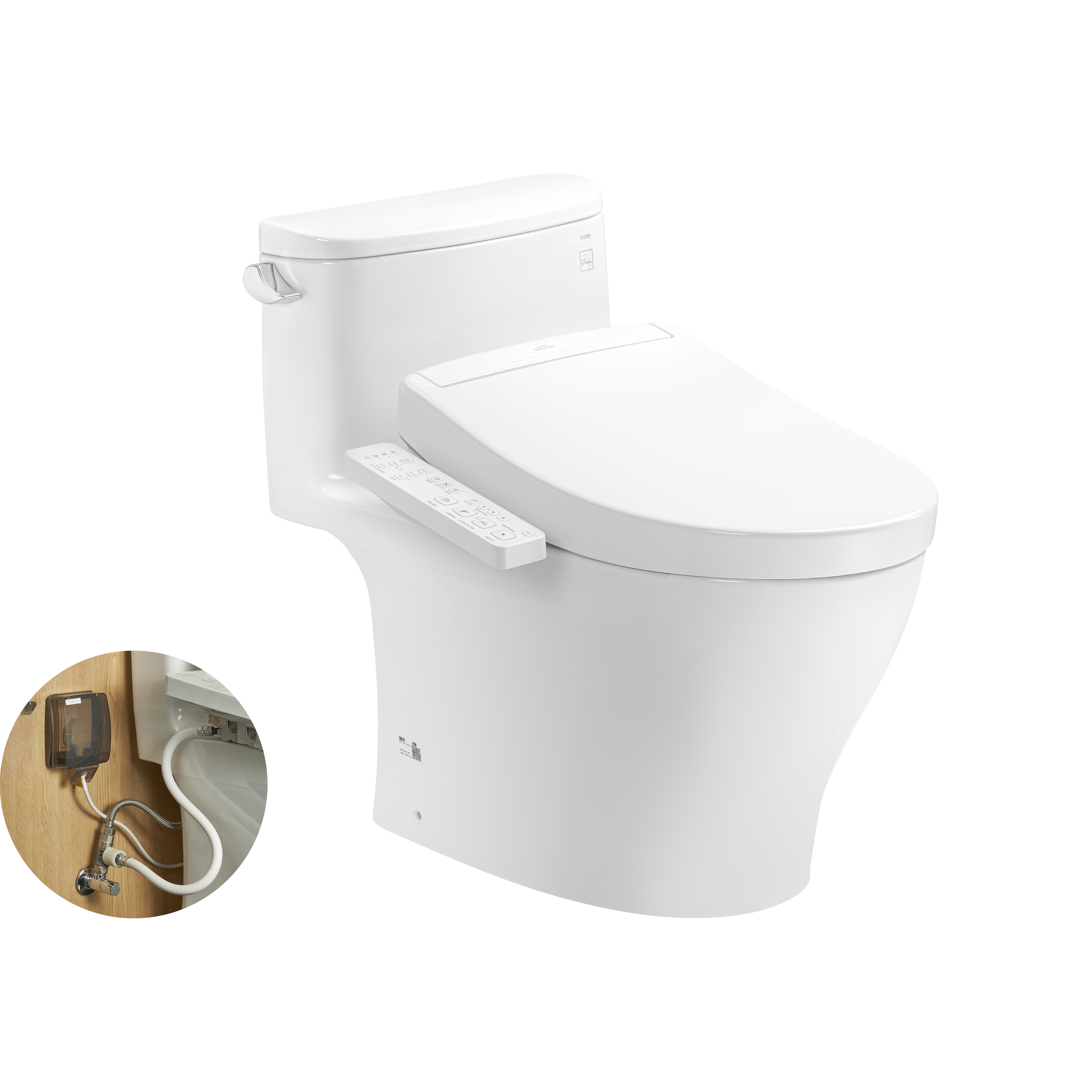 Bồn cầu 1 khối TOTO MS887RW24 nắp rửa điện tử WASHLET S2 TCF33461GAA