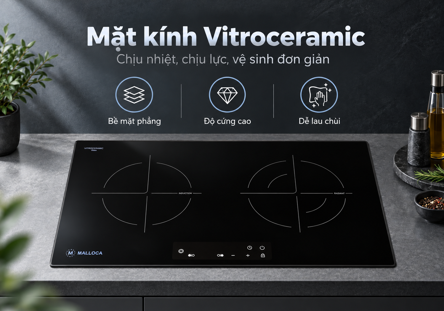 Bếp kết hợp từ và hồng ngoại Malloca MH7311IR