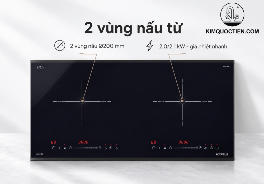 Bếp từ 2 vùng nấu Hafele HC-I7365B (536.61.365)