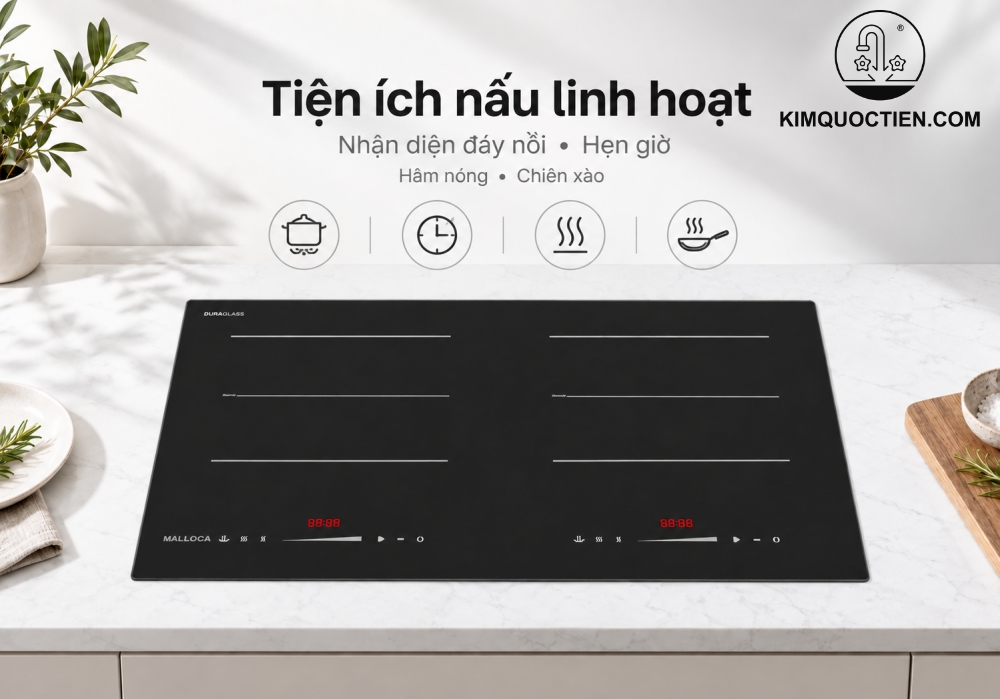 Bếp từ 2 vùng nấu Malloca MI73TWES
