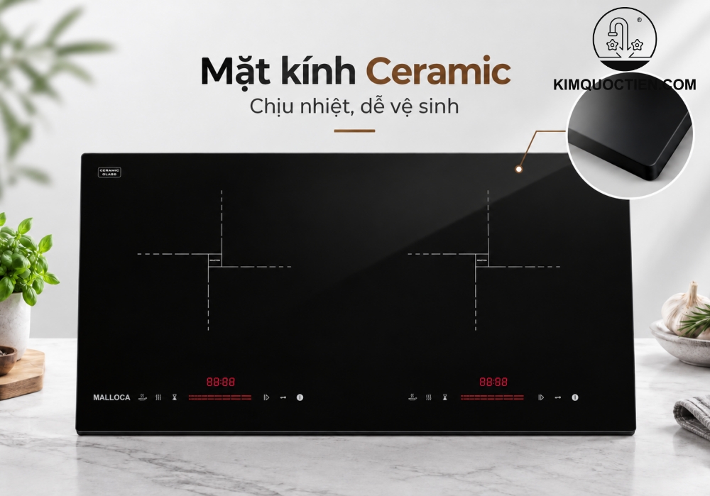 Bếp từ 2 vùng nấu Malloca MIH02ECO