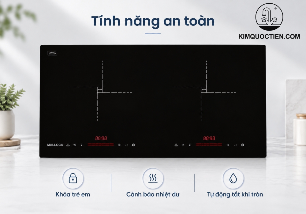 Bếp từ 2 vùng nấu Malloca MIH02ECO