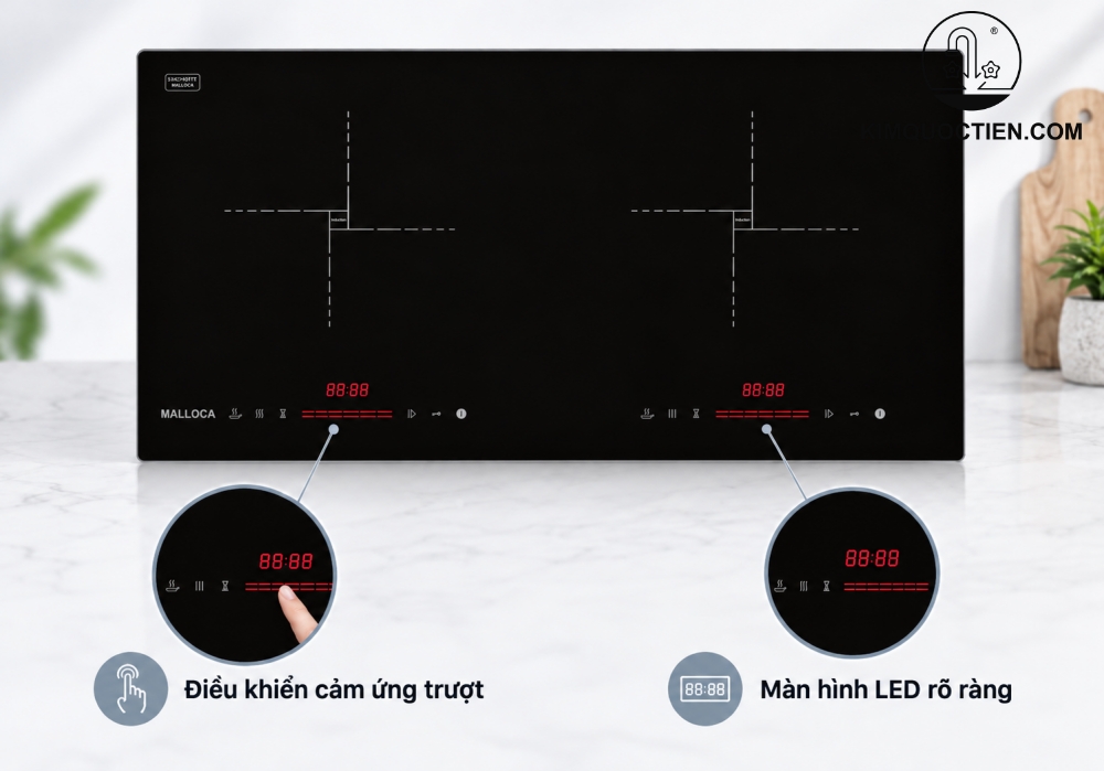 Bếp từ 2 vùng nấu Malloca MIH02ECO