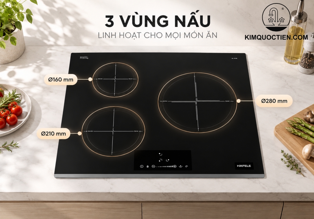 Bếp Từ 3 Vùng Nấu Hafele HC-I6032B (533.09.901)