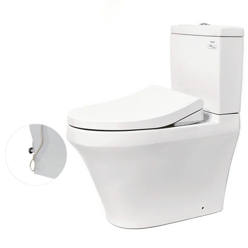 Bồn cầu 2 khối TOTO CS945PDE4 nắp rửa cơ ECOWASHER TCW1211A thoát ngang