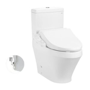Bồn cầu 2 khối TOTO CS948DW18 nắp rửa điện tử WASHLET C2 cơ bản TCF23710AAA