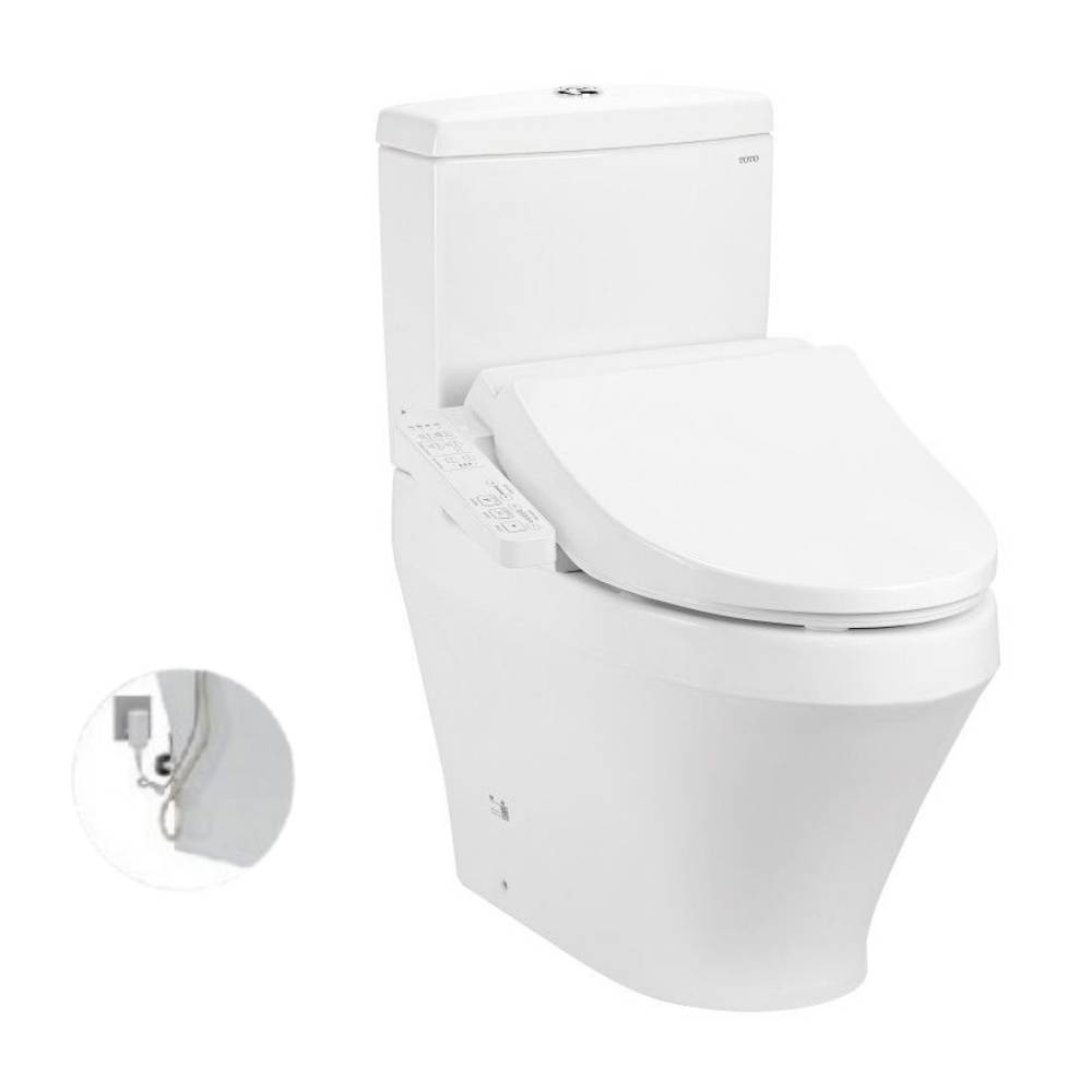 Bồn cầu 2 khối TOTO CS948DW18 nắp rửa điện tử WASHLET C2 cơ bản TCF23710AAA