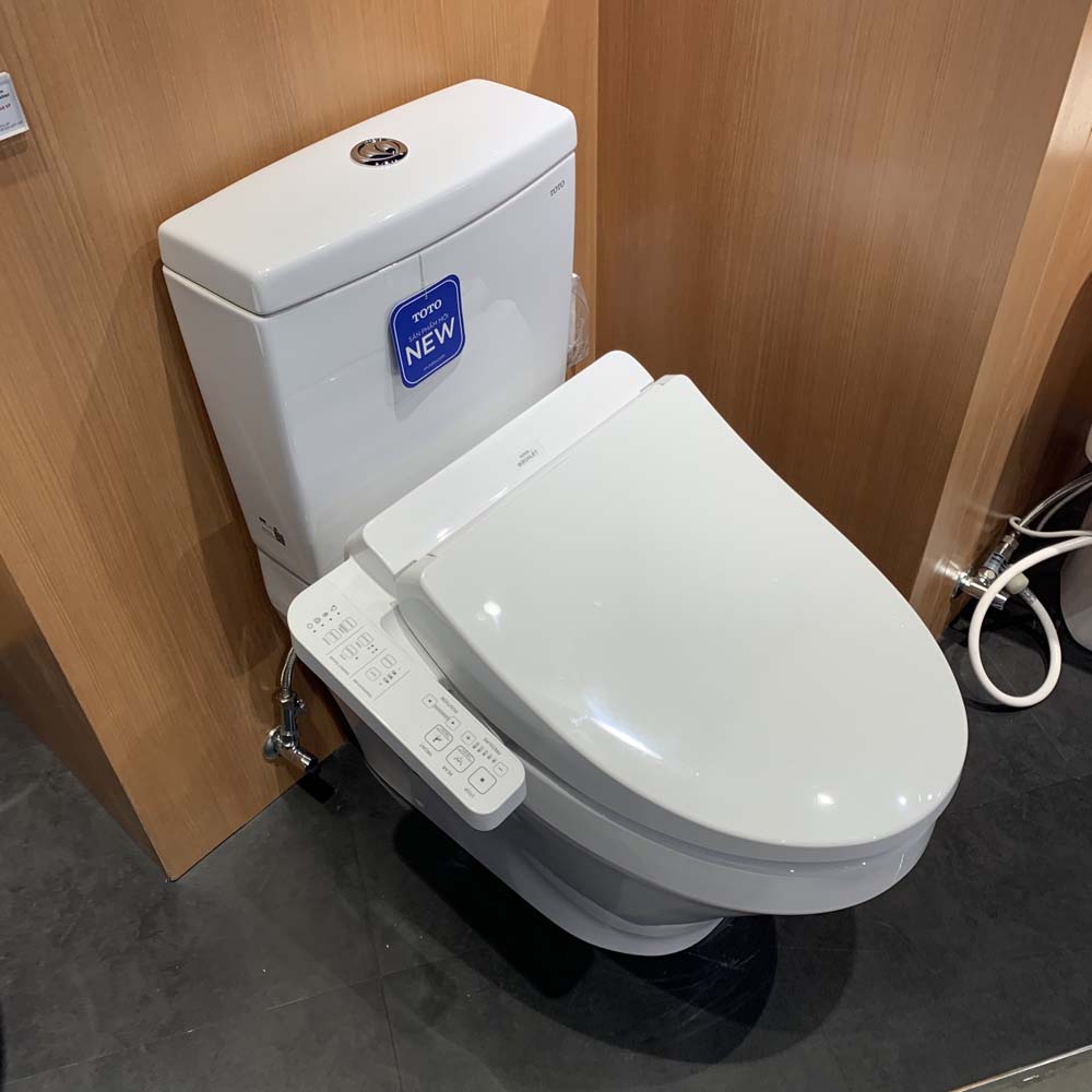 Bồn cầu 2 khối TOTO CS948DW18 nắp rửa điện tử WASHLET C2 cơ bản TCF23710AAA