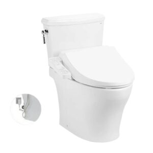 Bồn cầu 2 khối TOTO CS986GW18 nắp rửa điện tử WASHLET C2 cơ bản TCF23710AAA