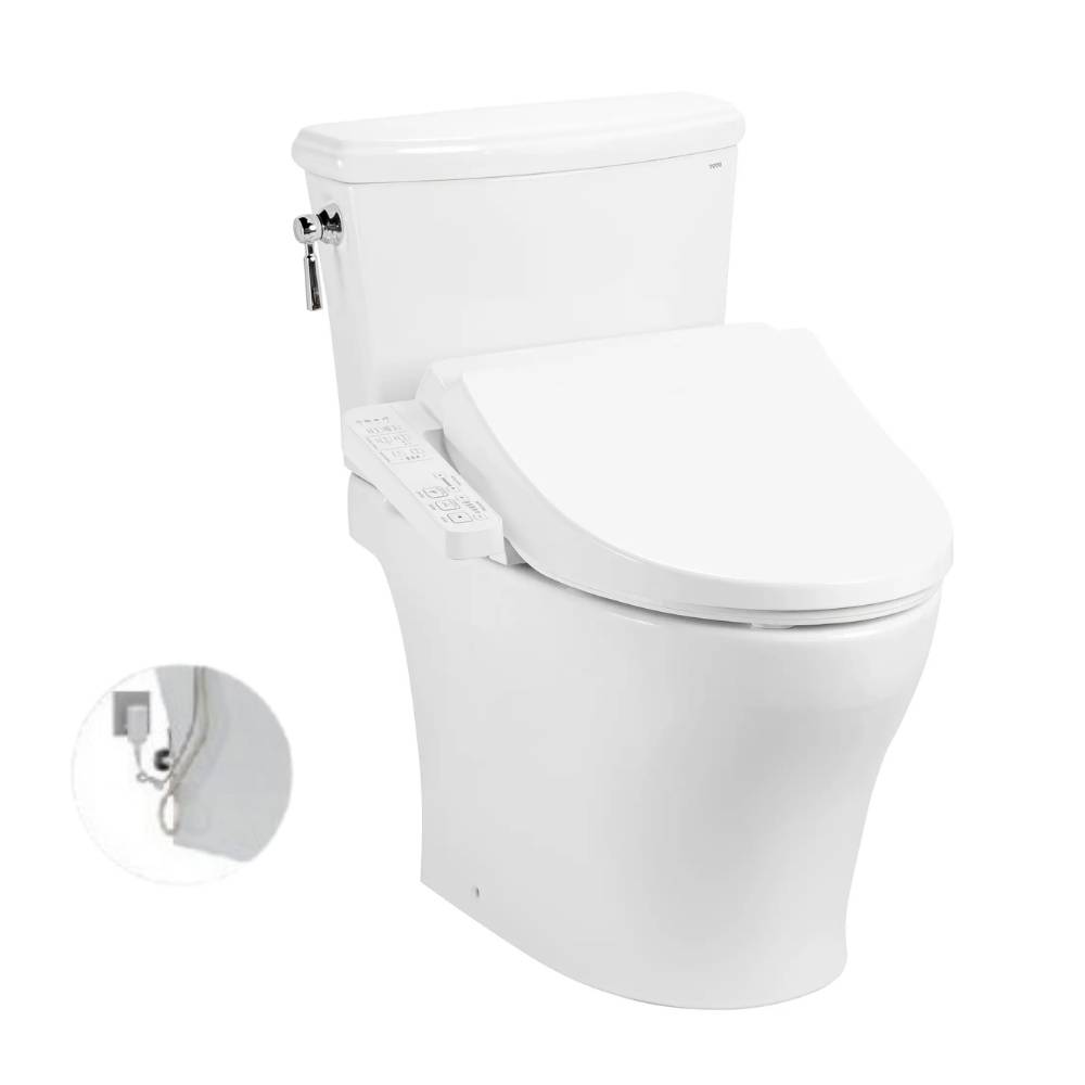 Bồn cầu 2 khối TOTO CS986GW18 nắp rửa điện tử WASHLET C2 cơ bản TCF23710AAA