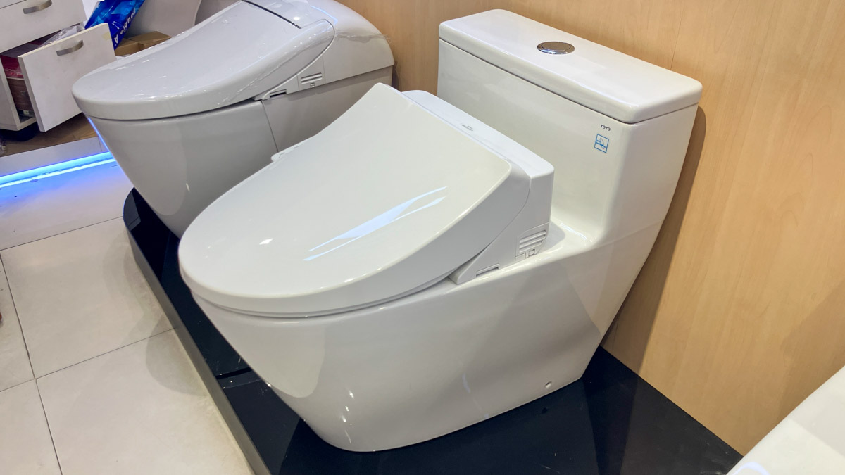 Bồn cầu 1 khối TOTO MS625CDW26 nắp rửa điện tử WASHLET S1 TCF23661GAA giấu dây
