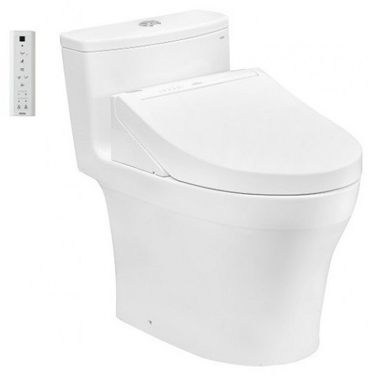 Bồn cầu 1 khối TOTO MS885CDW15 nắp rửa điện tử WASHLET C5 TCF24460AAA giấu dây