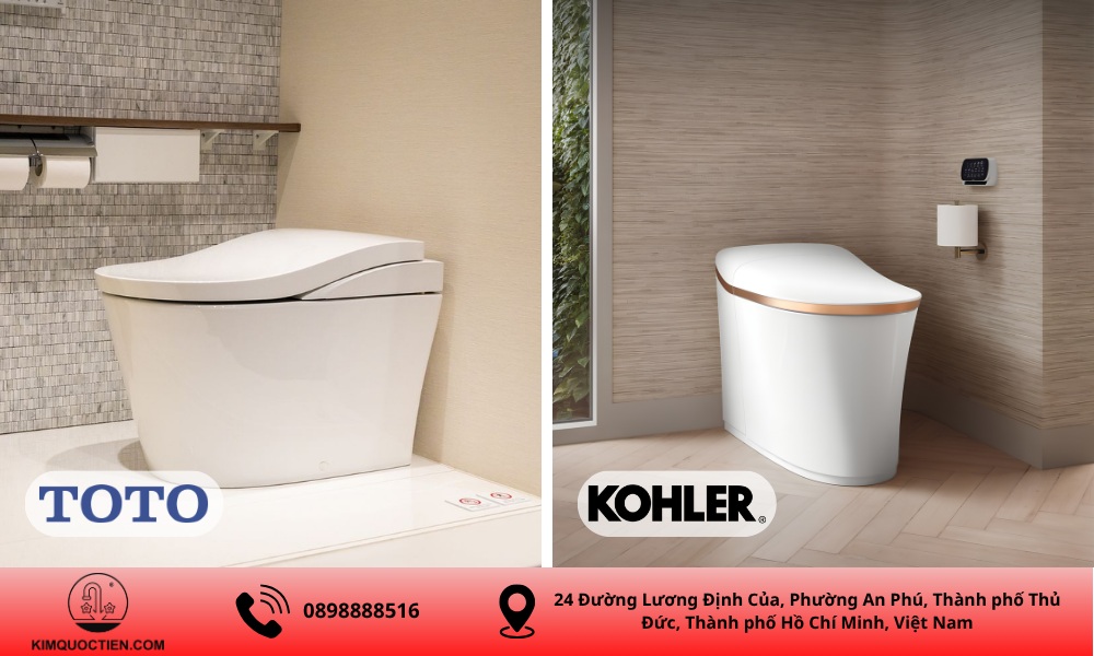 So sánh thiết bị vệ sinh TOTO và thiết bị vệ sinh KOHLER