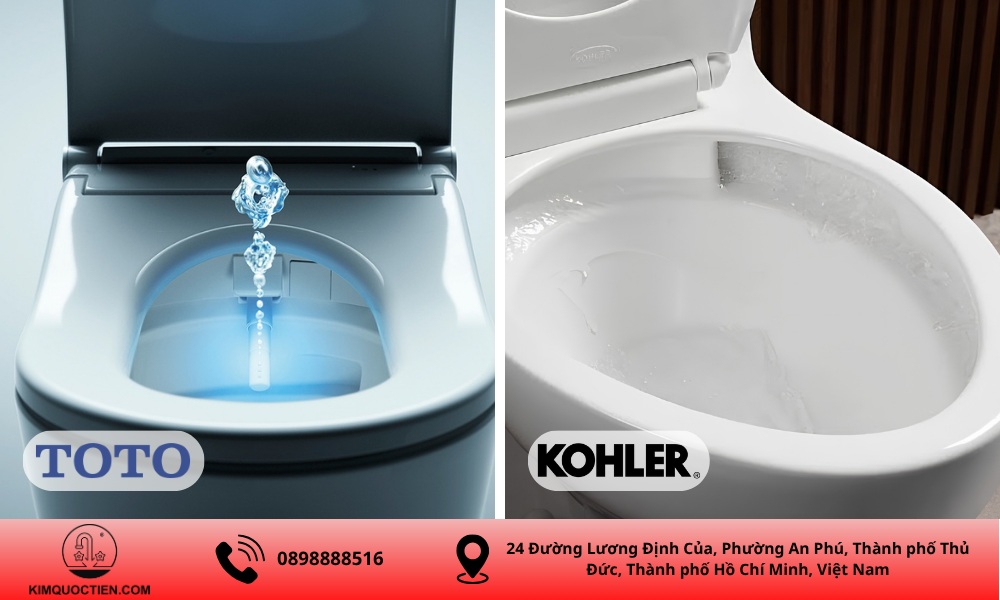So sánh thiết bị vệ sinh TOTO và thiết bị vệ sinh KOHLER