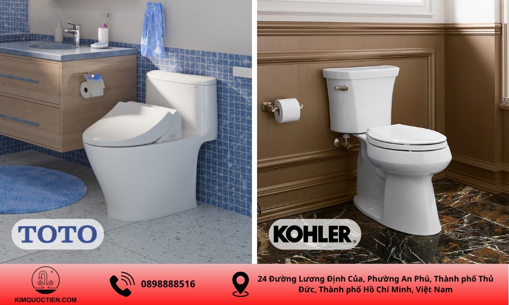 So sánh thiết bị vệ sinh TOTO và thiết bị vệ sinh KOHLER