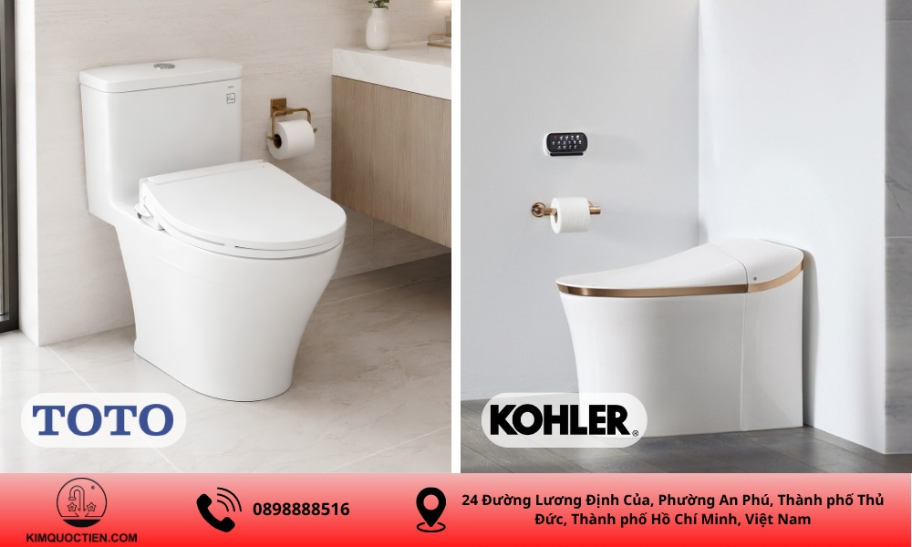 So sánh thiết bị vệ sinh TOTO và thiết bị vệ sinh KOHLER